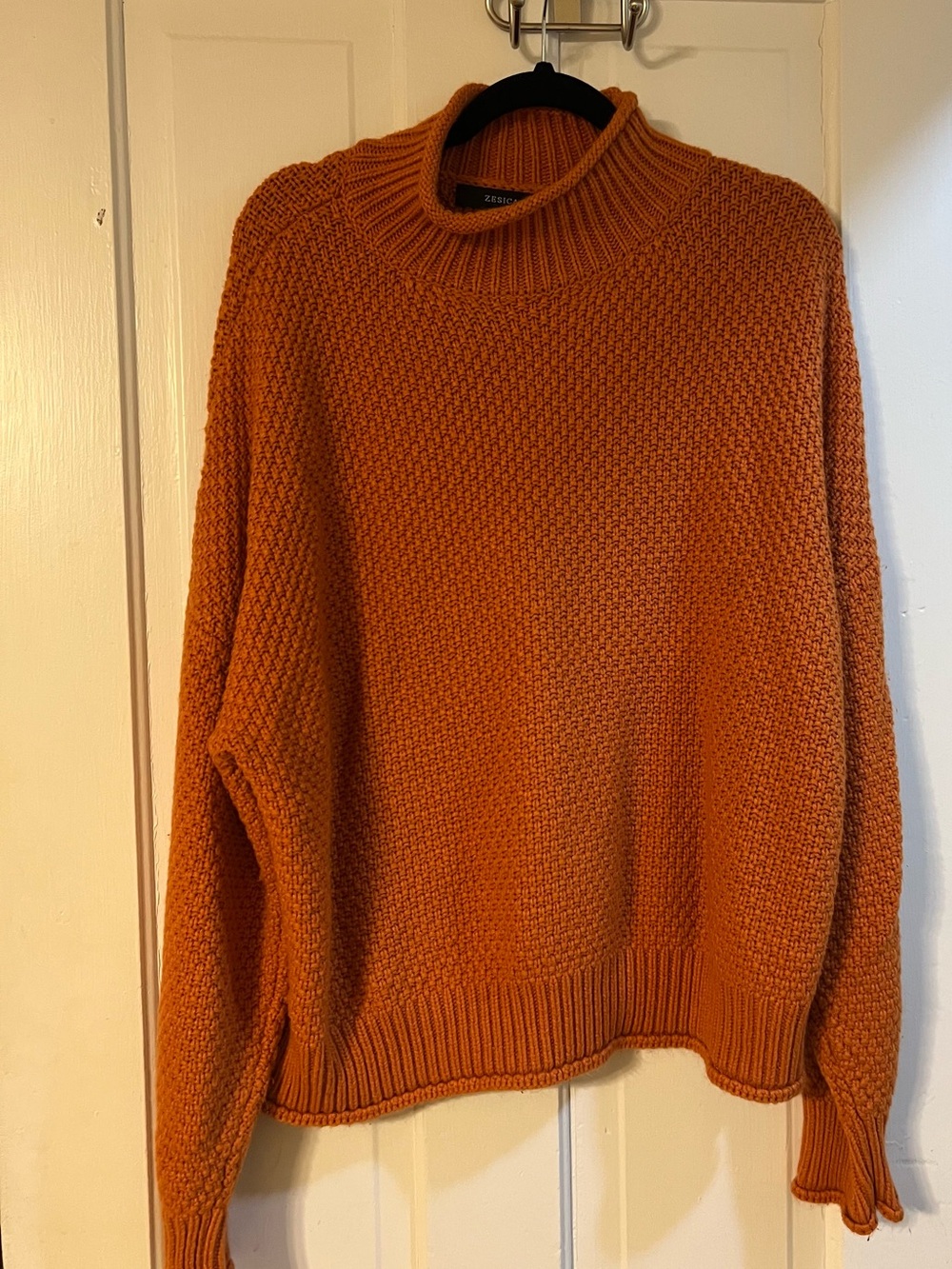 Zesica Chunky Knit Sweater - Orange